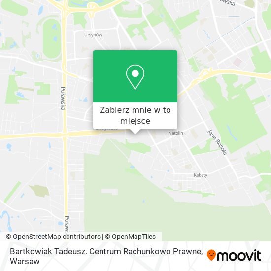 Mapa Bartkowiak Tadeusz. Centrum Rachunkowo Prawne