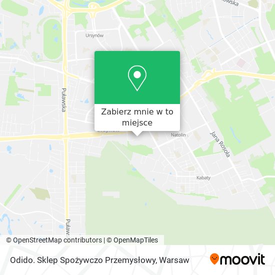 Mapa Odido. Sklep Spożywczo Przemysłowy