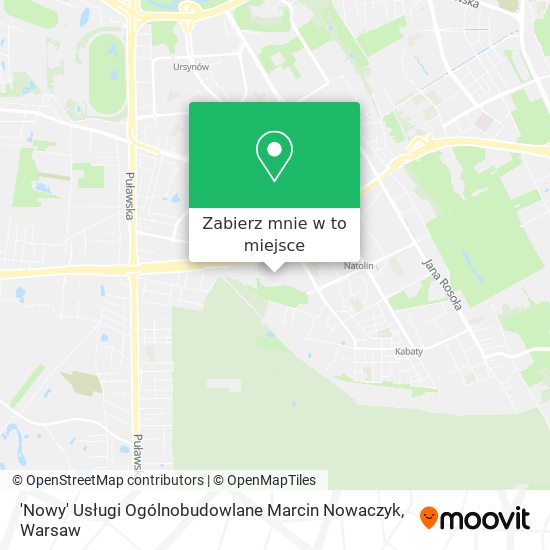 Mapa 'Nowy' Usługi Ogólnobudowlane Marcin Nowaczyk