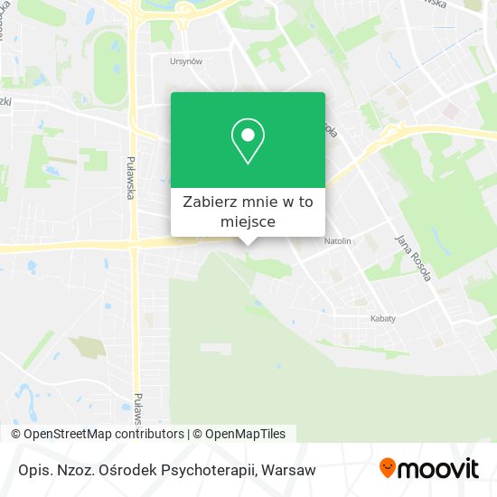 Mapa Opis. Nzoz. Ośrodek Psychoterapii