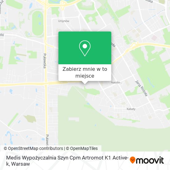 Mapa Medis Wypożyczalnia Szyn Cpm Artromot K1 Active-k