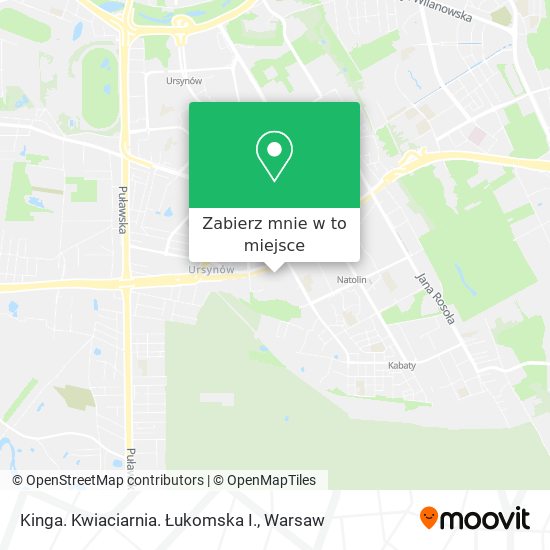 Mapa Kinga. Kwiaciarnia. Łukomska I.