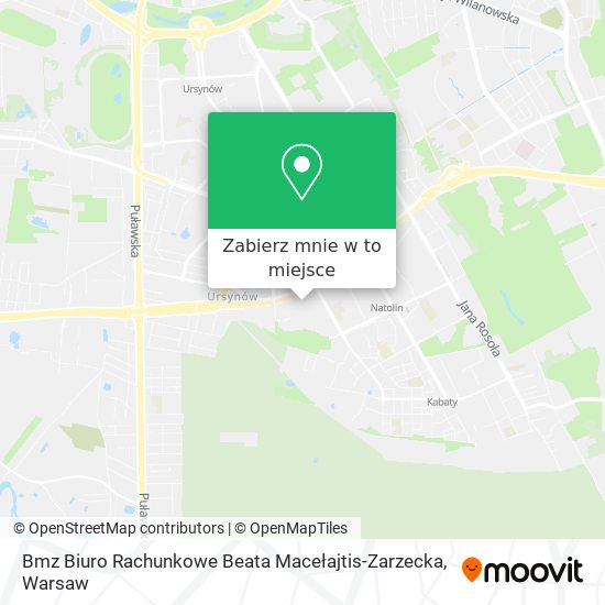 Mapa Bmz Biuro Rachunkowe Beata Macełajtis-Zarzecka