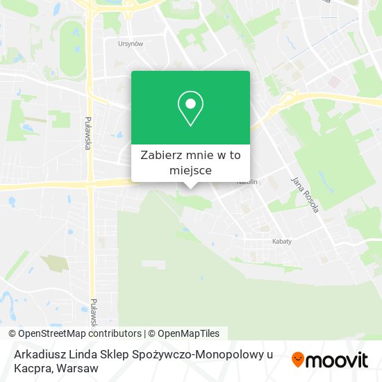 Mapa Arkadiusz Linda Sklep Spożywczo-Monopolowy u Kacpra