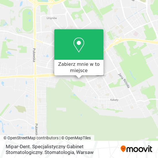 Mapa Mipar-Dent. Specjalistyczny Gabinet Stomatologiczny. Stomatologia