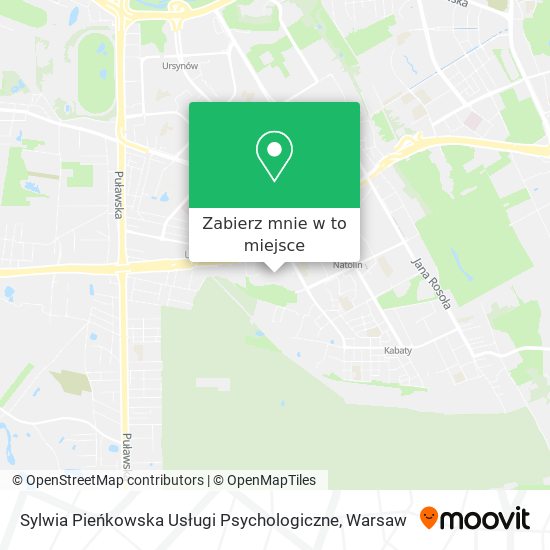 Mapa Sylwia Pieńkowska Usługi Psychologiczne