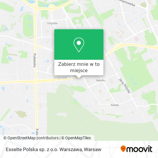 Mapa Esselte Polska sp. z o.o. Warszawa