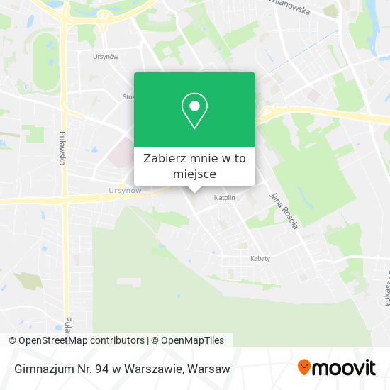 Mapa Gimnazjum Nr. 94 w Warszawie