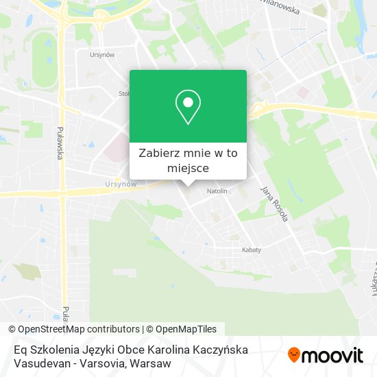 Mapa Eq Szkolenia Języki Obce Karolina Kaczyńska Vasudevan - Varsovia