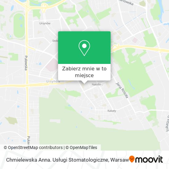 Mapa Chmielewska Anna. Usługi Stomatologiczne