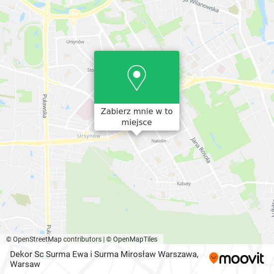 Mapa Dekor Sc Surma Ewa i Surma Mirosław Warszawa