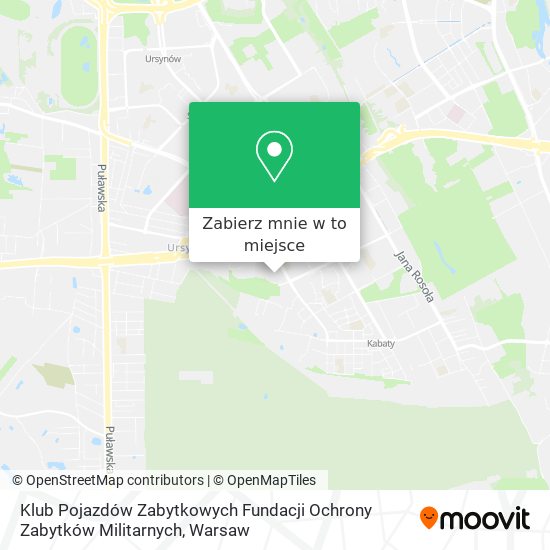 Mapa Klub Pojazdów Zabytkowych Fundacji Ochrony Zabytków Militarnych