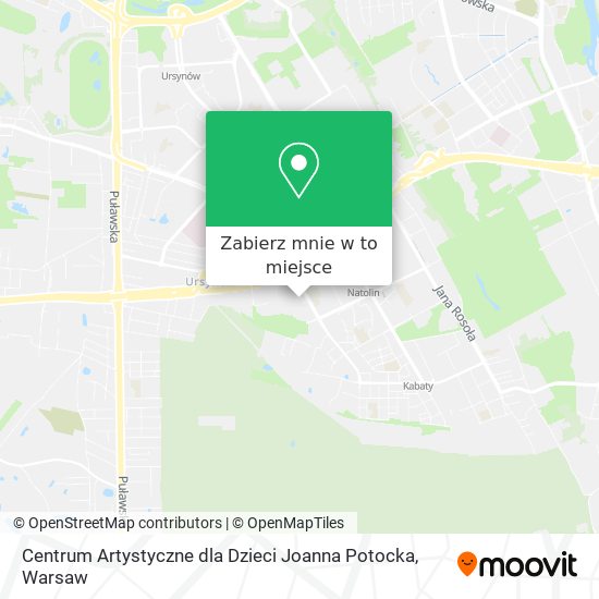 Mapa Centrum Artystyczne dla Dzieci Joanna Potocka