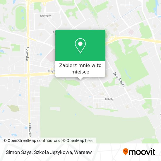 Mapa Simon Says. Szkoła Językowa