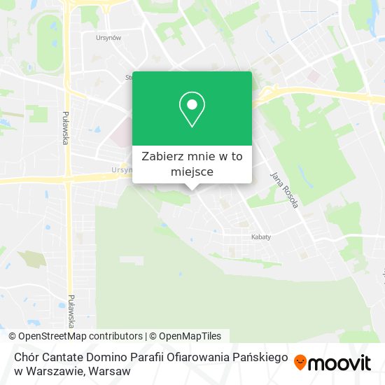 Mapa Chór Cantate Domino Parafii Ofiarowania Pańskiego w Warszawie