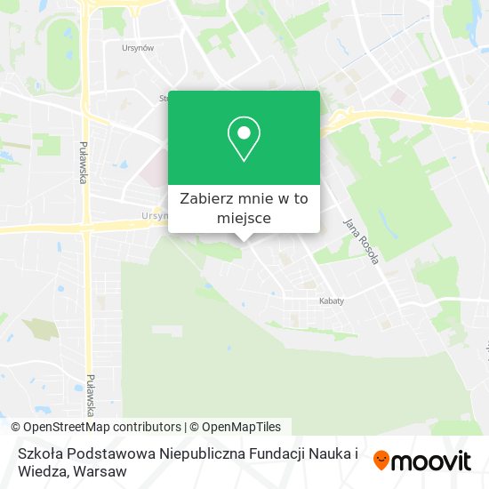 Mapa Szkoła Podstawowa Niepubliczna Fundacji Nauka i Wiedza