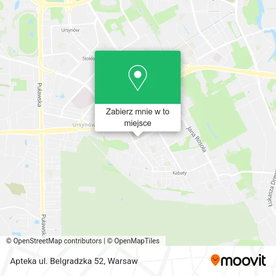 Mapa Apteka ul. Belgradzka 52