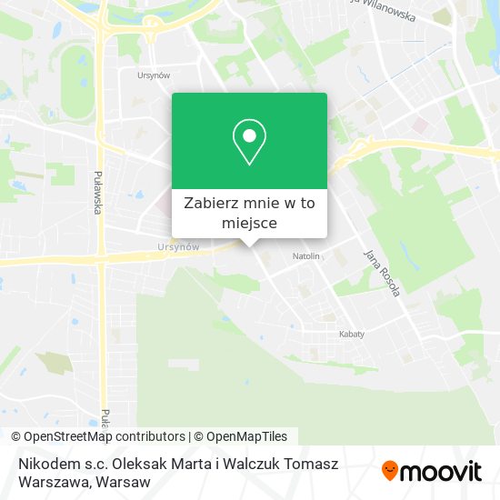 Mapa Nikodem s.c. Oleksak Marta i Walczuk Tomasz Warszawa