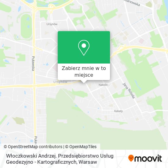 Mapa Włoczkowski Andrzej. Przedsiębiorstwo Usług Geodezyjno - Kartograficznych