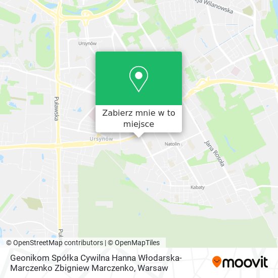 Mapa Geonikom Spółka Cywilna Hanna Włodarska-Marczenko Zbigniew Marczenko