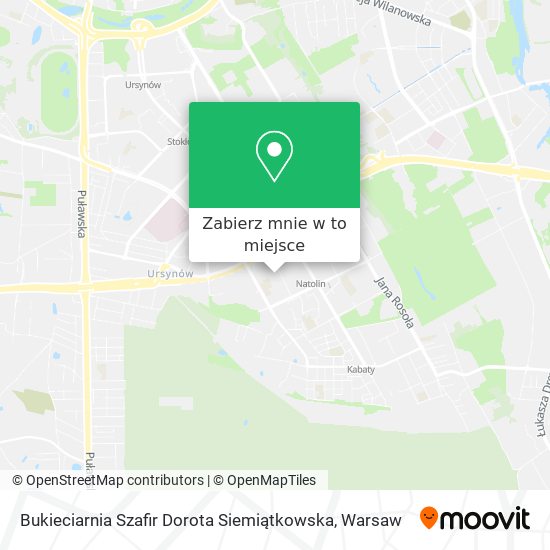 Mapa Bukieciarnia Szafir Dorota Siemiątkowska