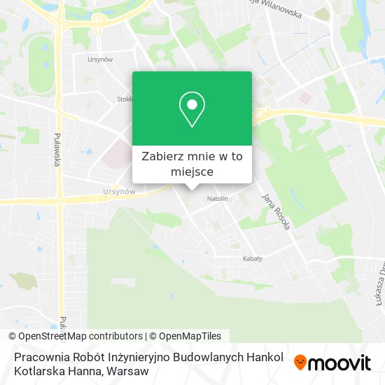 Mapa Pracownia Robót Inżynieryjno Budowlanych Hankol Kotlarska Hanna