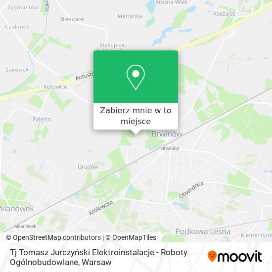 Mapa Tj Tomasz Jurczyński Elektroinstalacje - Roboty Ogólnobudowlane