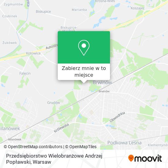 Mapa Przedsiębiorstwo Wielobranżowe Andrzej Popławski