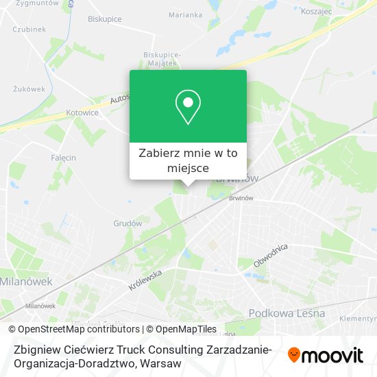 Mapa Zbigniew Ciećwierz Truck Consulting Zarzadzanie-Organizacja-Doradztwo