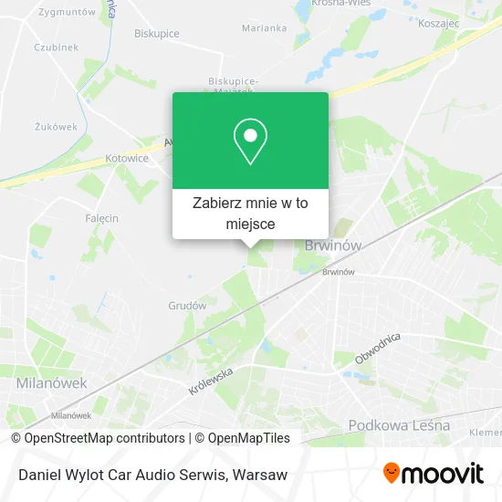 Mapa Daniel Wylot Car Audio Serwis