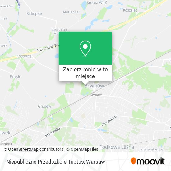 Mapa Niepubliczne Przedszkole Tuptuś