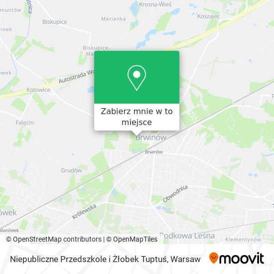 Mapa Niepubliczne Przedszkole i Żłobek Tuptuś