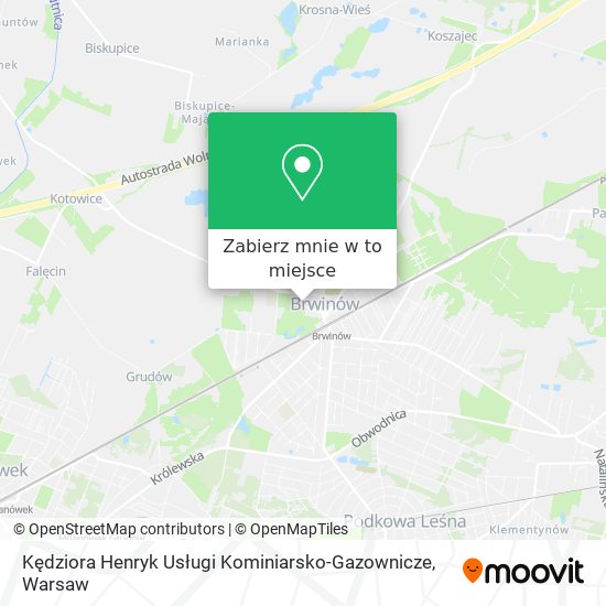 Mapa Kędziora Henryk Usługi Kominiarsko-Gazownicze