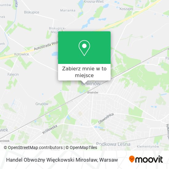 Mapa Handel Obwoźny Więckowski Mirosław