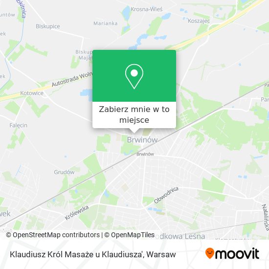 Mapa Klaudiusz Król Masaże u Klaudiusza'