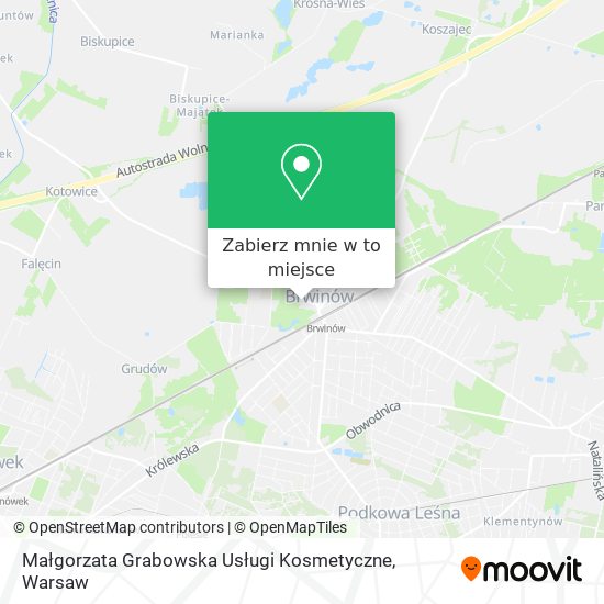 Mapa Małgorzata Grabowska Usługi Kosmetyczne