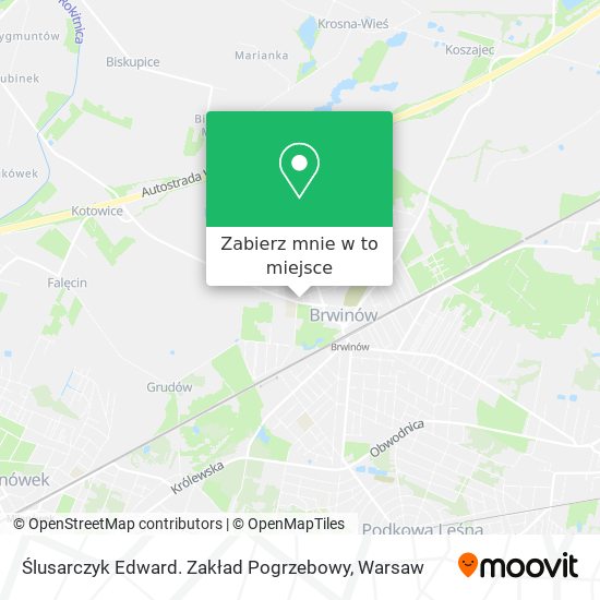 Mapa Ślusarczyk Edward. Zakład Pogrzebowy