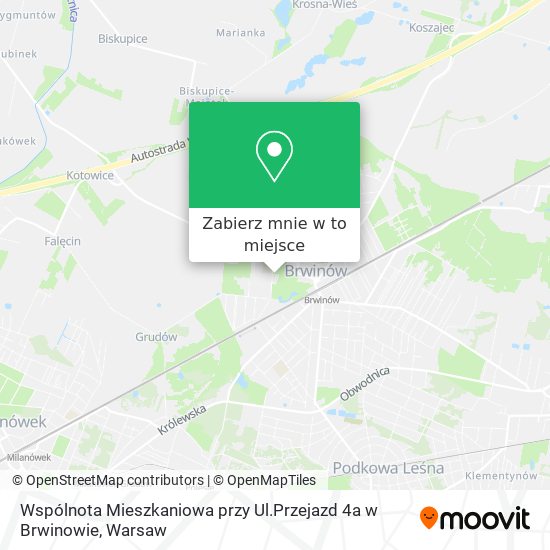 Mapa Wspólnota Mieszkaniowa przy Ul.Przejazd 4a w Brwinowie