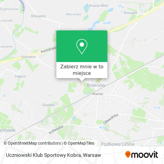 Mapa Uczniowski Klub Sportowy Kobra