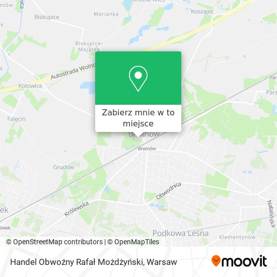 Mapa Handel Obwoźny Rafał Możdżyński