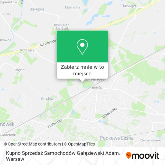 Mapa Kupno Sprzedaż Samochodów Gałęziewski Adam