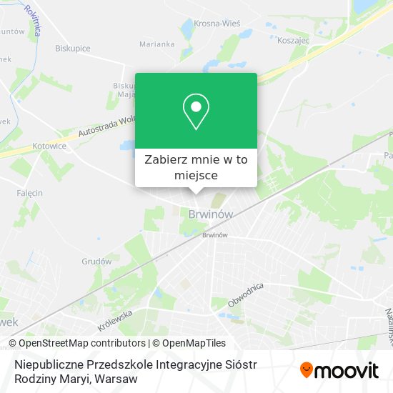 Mapa Niepubliczne Przedszkole Integracyjne Sióstr Rodziny Maryi