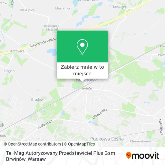 Mapa Tel-Mag Autoryzowany Przedstawiciel Plus Gsm Brwinów