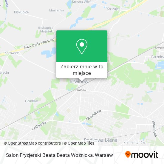 Mapa Salon Fryzjerski Beata Beata Woźnicka