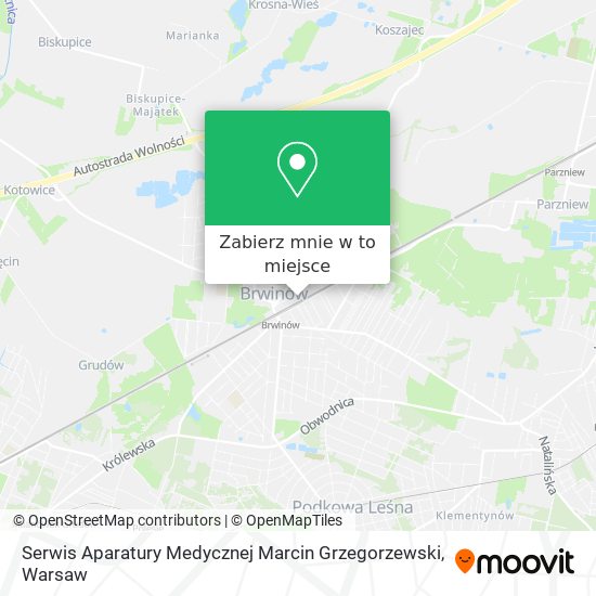 Mapa Serwis Aparatury Medycznej Marcin Grzegorzewski