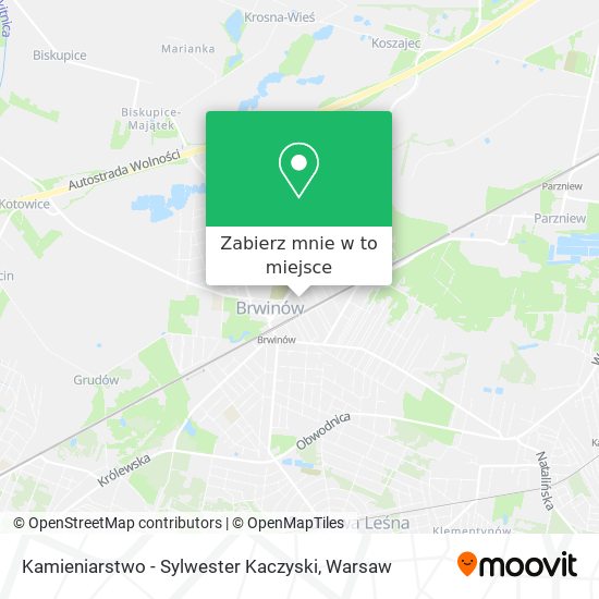 Mapa Kamieniarstwo - Sylwester Kaczyski