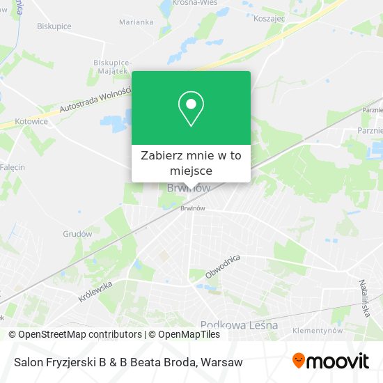 Mapa Salon Fryzjerski B & B Beata Broda