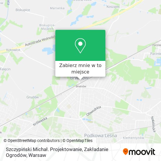 Mapa Szczypiński Michał. Projektowanie, Zakładanie Ogrodów