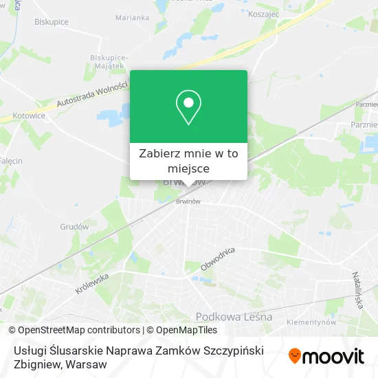 Mapa Usługi Ślusarskie Naprawa Zamków Szczypiński Zbigniew
