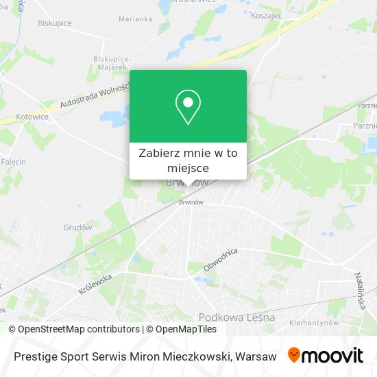 Mapa Prestige Sport Serwis Miron Mieczkowski